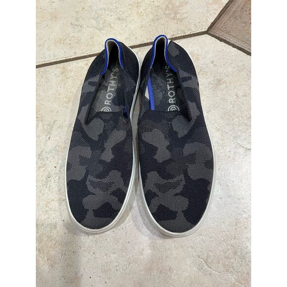 Rothy's Shoes - Rothy's The Original Slip On Sneakers Shoes Gray Camo Grey Knit Womens Size 7.5